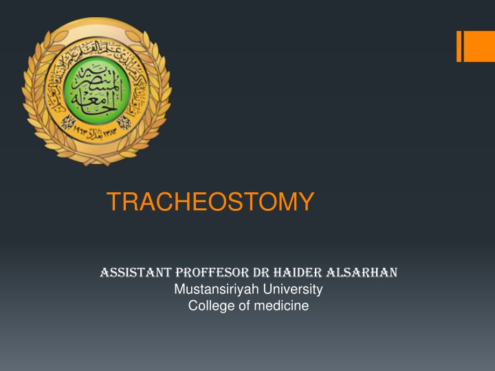 tracheostomy n.w