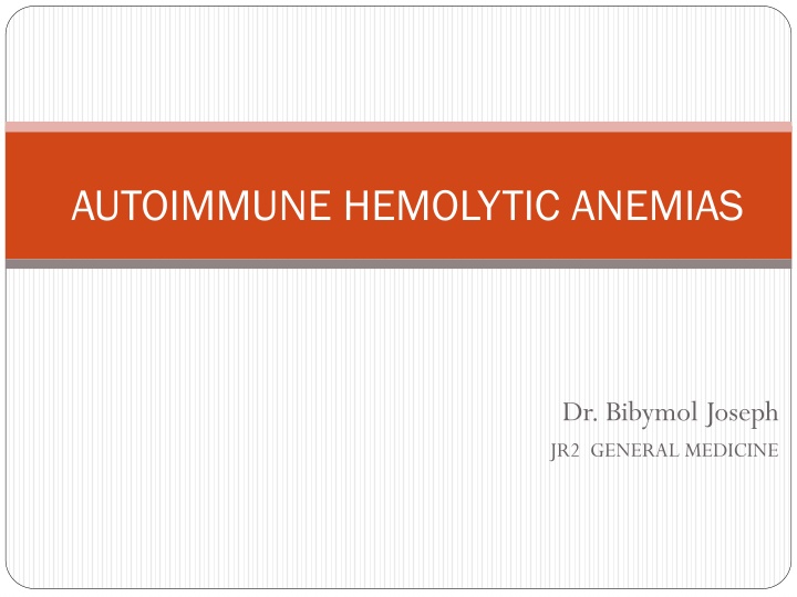 autoimmune hemolytic anemias n.w