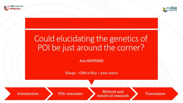 Elucidating the Genetics of POI