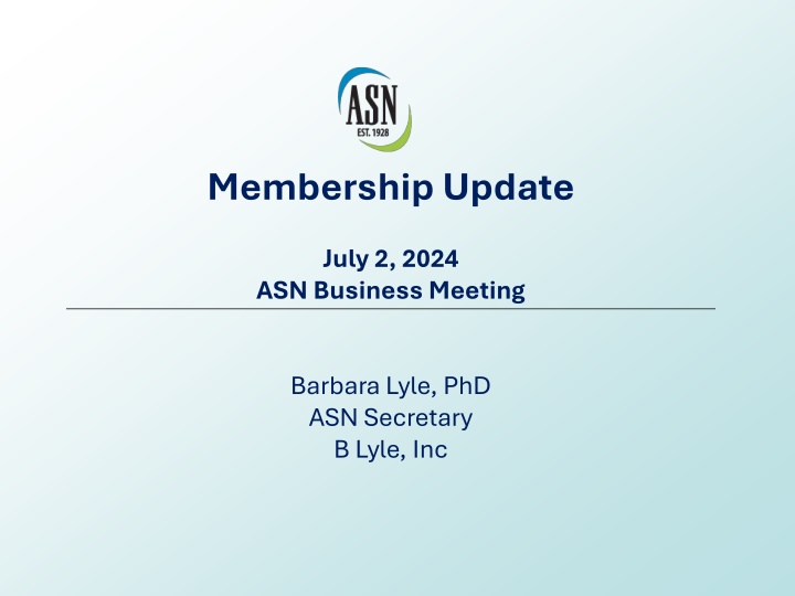 membership update n.w