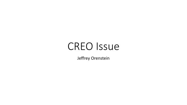 creo issue n.w