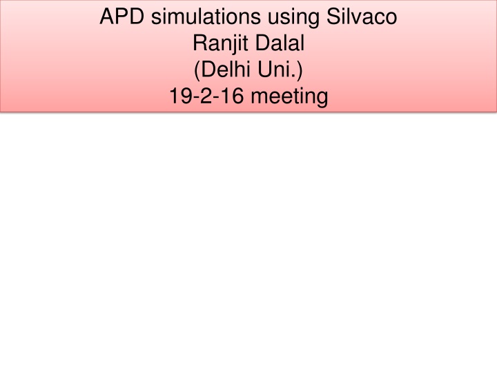 APD Simulations Using Silvaco: Insights into Laser Signal Behavior