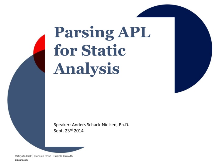 parsing apl for static analysis n.w