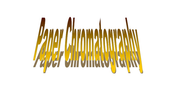 paper chromatography n.w