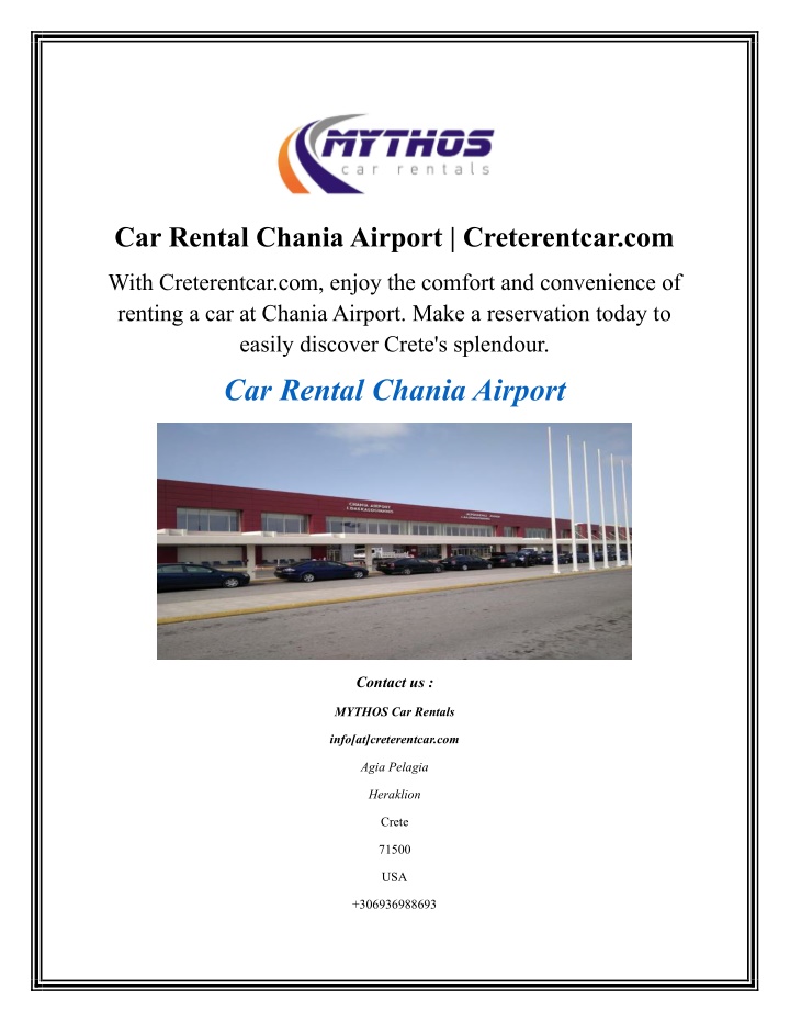 car rental chania airport creterentcar com n.w
