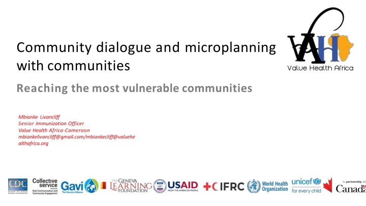 community dialogue and microplanning with n.w
