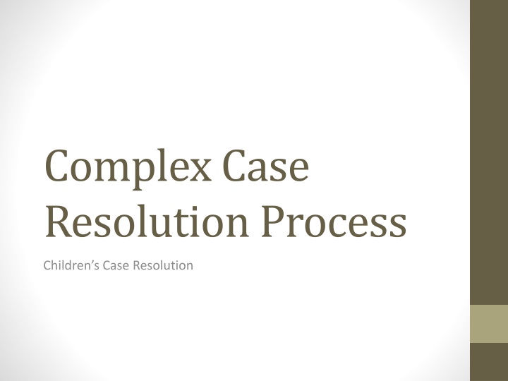 complex case resolution process n.w