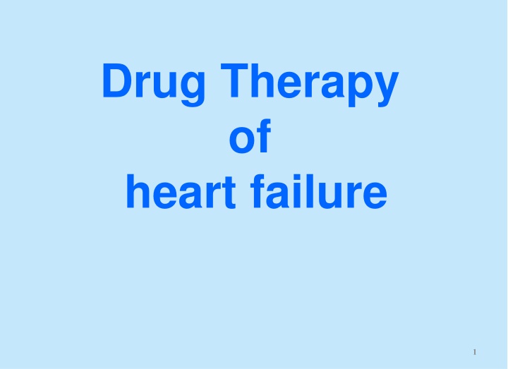 drug therapy of heart failure n.w