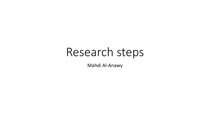 research steps n.w