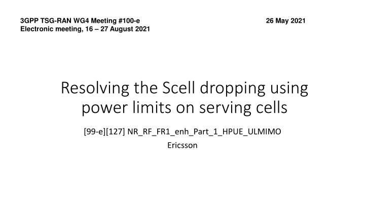 3gpp tsg ran wg4 meeting 100 e electronic meeting n.w
