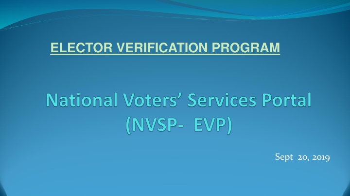 elector verification program n.w