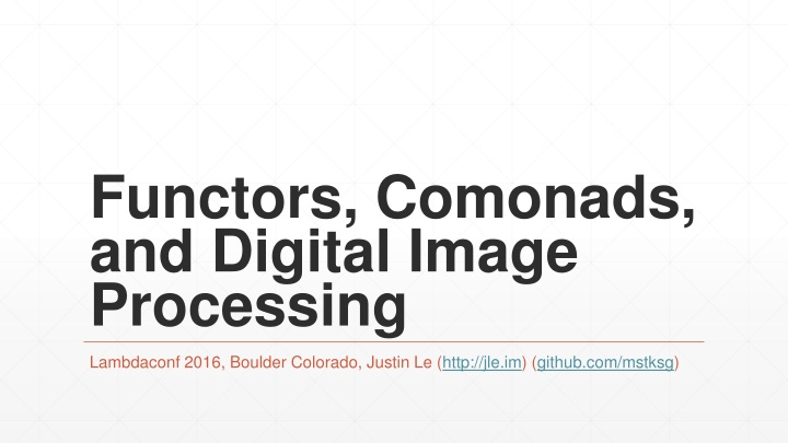 functors comonads and digital image processing n.w