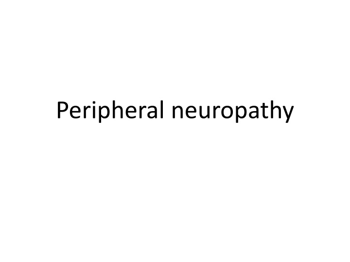 peripheral neuropathy n.w