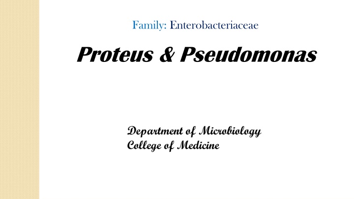 family enterobacteriaceae n.w