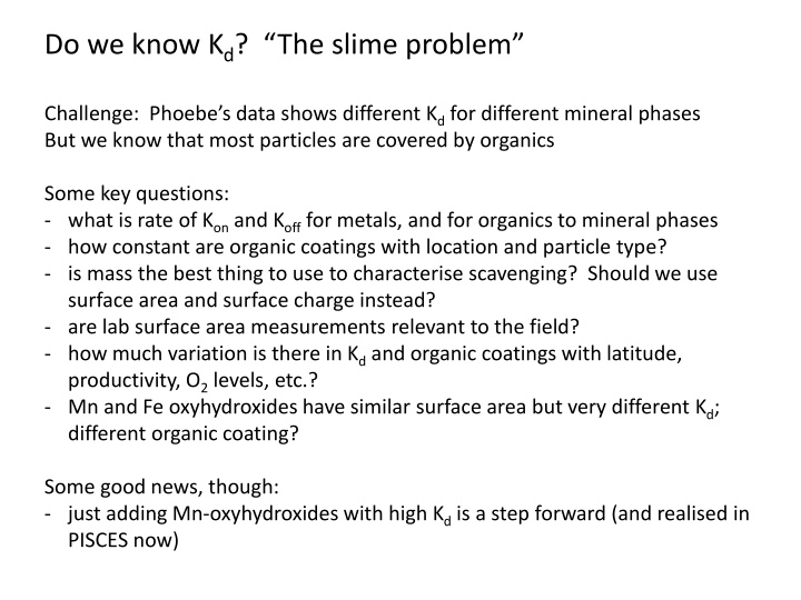 do we know k d the slime problem n.w