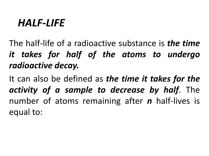 half life n.w