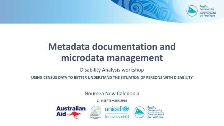 metadata documentation and microdata management n.w