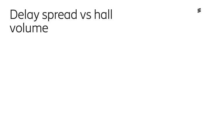 delay spread vs hall volume n.w