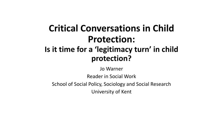 critical conversations in child protection n.w