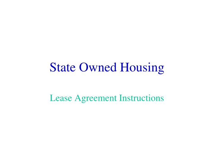 state owned housing n.w