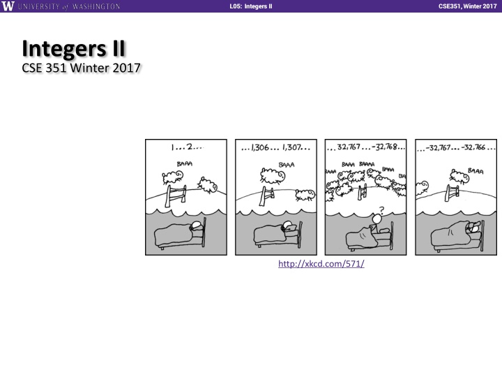 l01 intro combinational logic l05 integers ii n.w