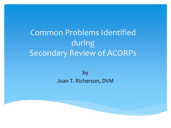 common problems identified during secondary n.w