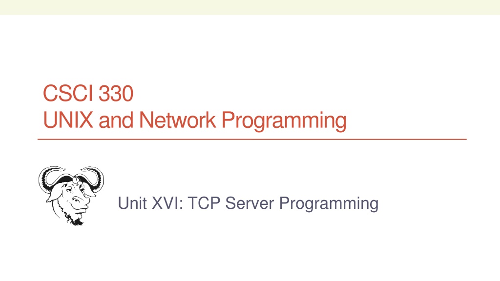 csci 330 unix and network programming n.w