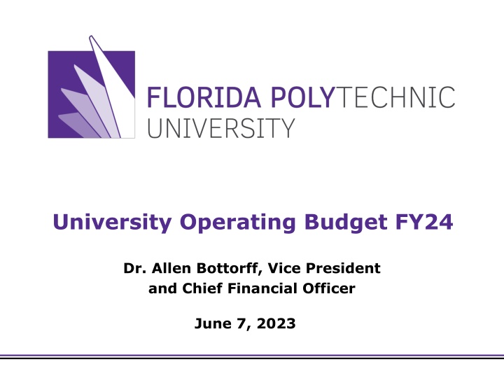 university operating budget fy24 n.w