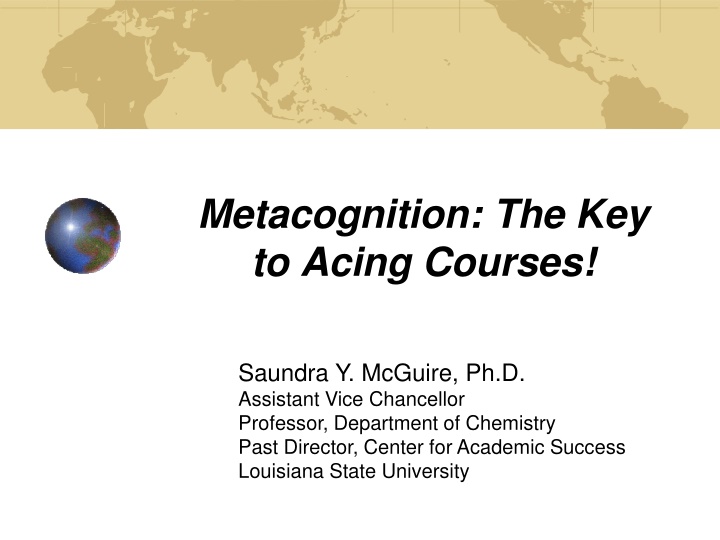 metacognition the key to acing courses n.w