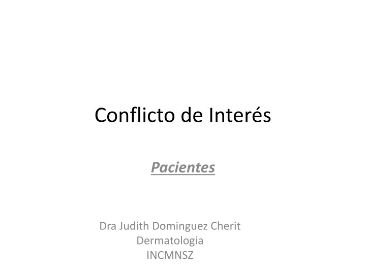 conflicto de inter s n.w