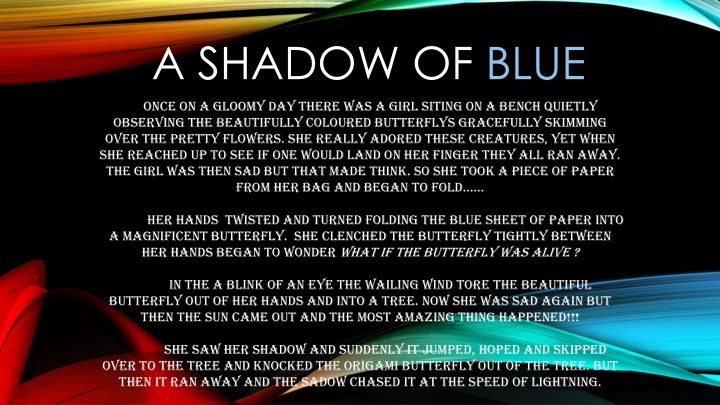 a shadow of blue n.w