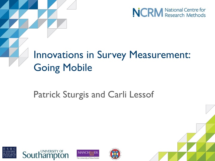 innovations in survey measurement going mobile n.w