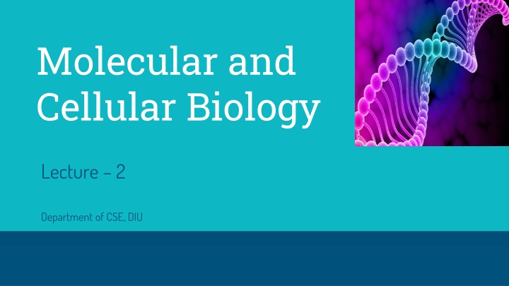 molecular and cellular biology n.w