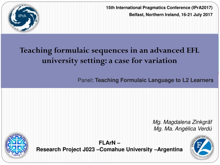 Teaching Formulaic Sequences in EFL University Setting: A Case for Variation