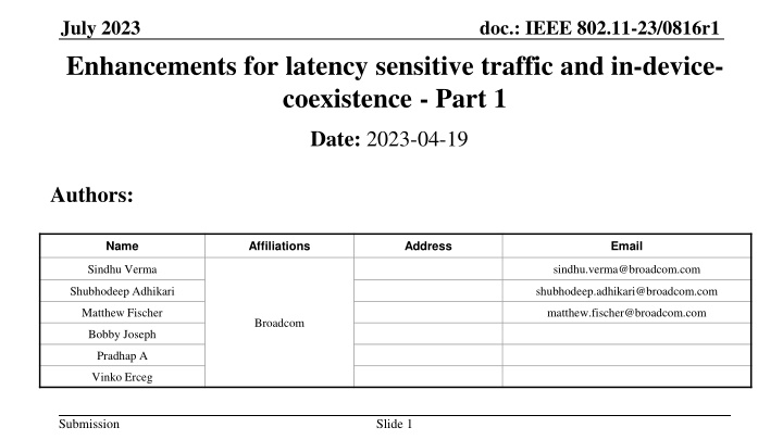 july 2023 enhancements for latency sensitive n.w
