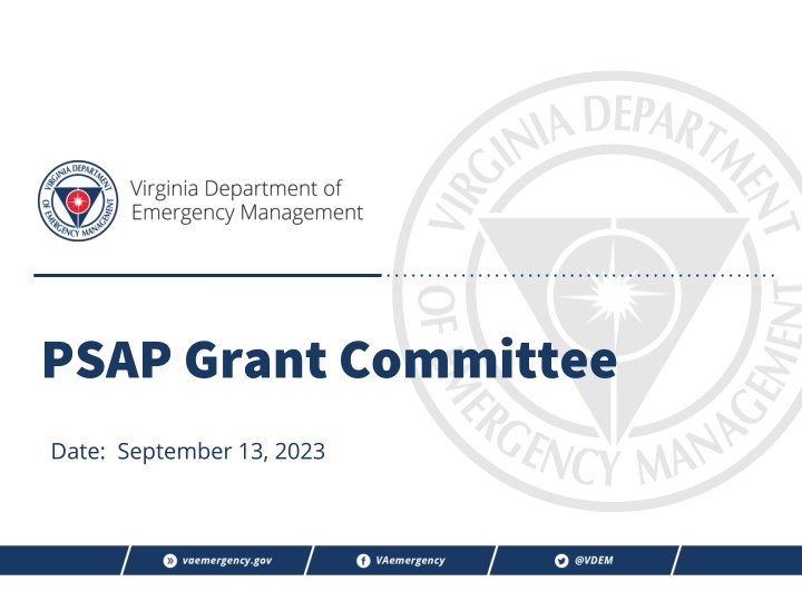 PSAP Grant Committee Meeting Agenda