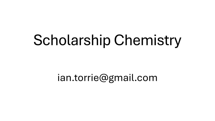 scholarship chemistry n.w
