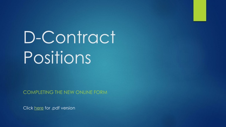 d contract positions n.w