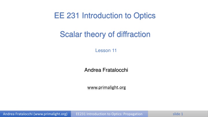 ee 231 introduction to optics n.w