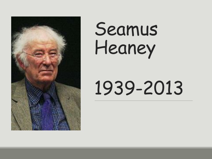 seamus heaney n.w