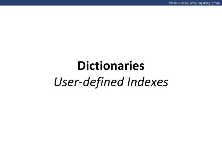 introduction to computing using python n.w