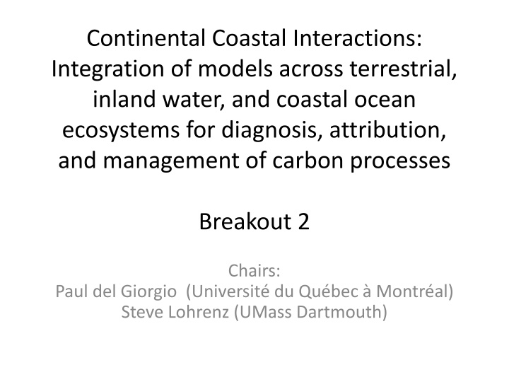 continental coastal interactions integration n.w