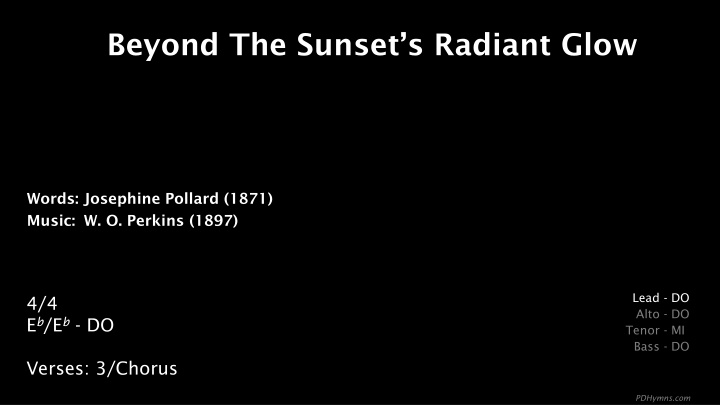 beyond the sunset s radiant glow n.w
