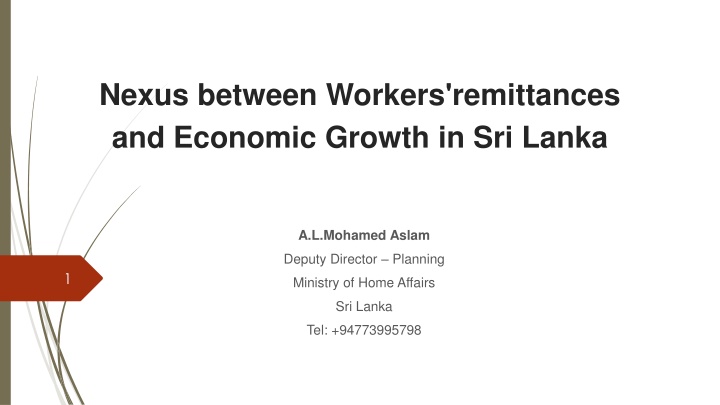 nexus between workers remittances and economic n.w