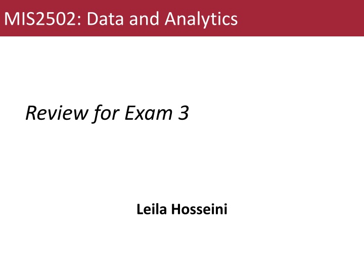 mis2502 data and analytics n.w