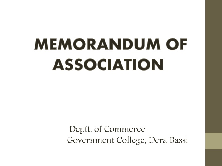 deptt of commerce government college dera bassi n.w