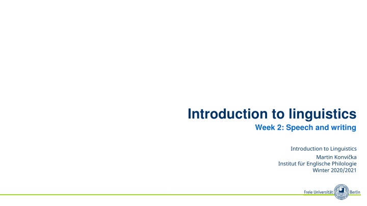 introduction to linguistics n.w