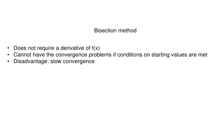 bisection method n.w