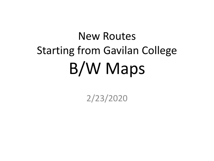 new routes n.w