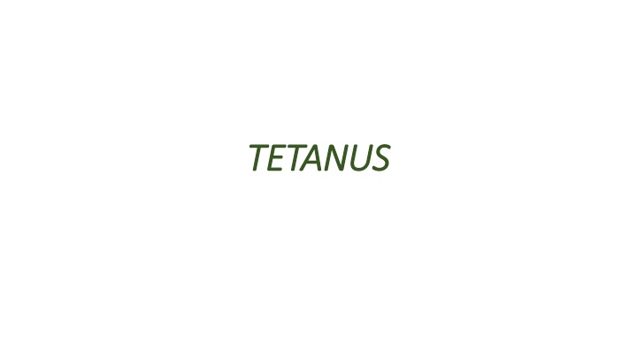 tetanus tetanus n.w